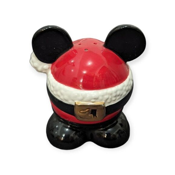 DISNEY PARK HOLIDAY COLLECTION SANTA MICKEY MOUSE SALT PEPPER SHAKER SET H - Picture 1 of 6